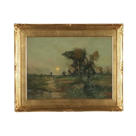 Olio su tavola di Carlo Prada, Paesaggio, inizio 900 